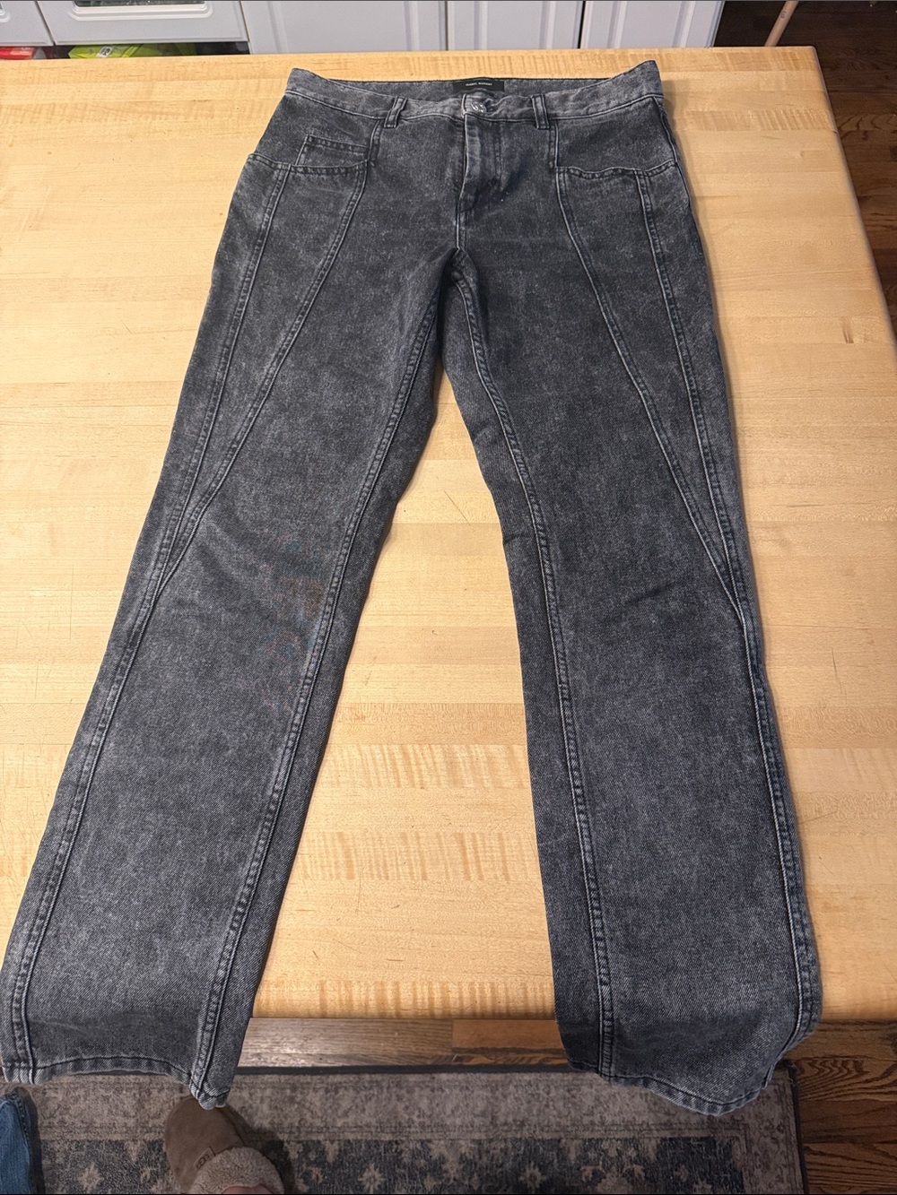 Isabel Marant women’s Washed Black Straight Leg Jeans